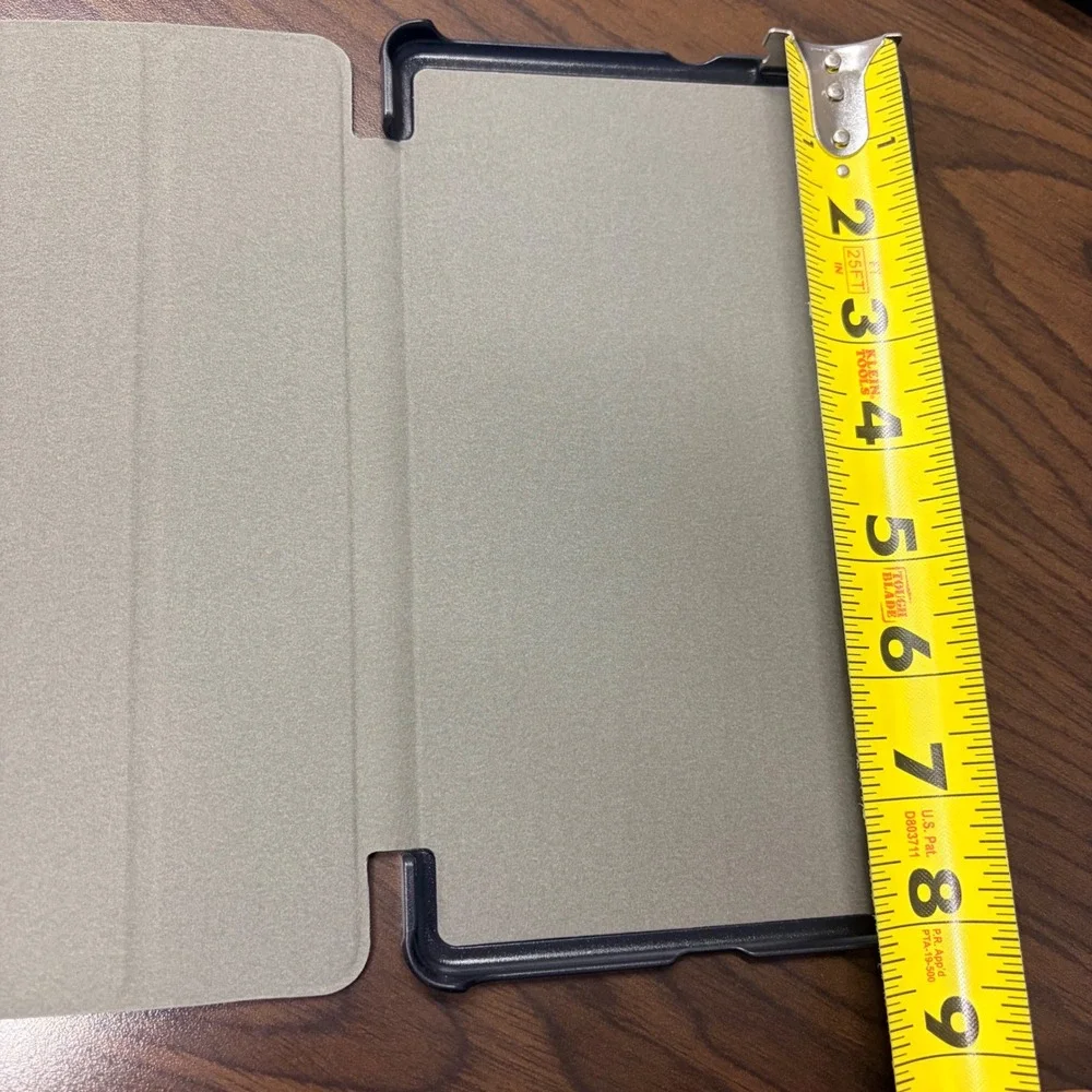 ProCase Black Slim Folio Stand Tablet Case Tri-Fold Smart Cover 8.25x5.25in